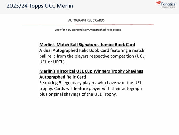 2023-24 Topps Merlin UEFA Club Competitions - Value Box