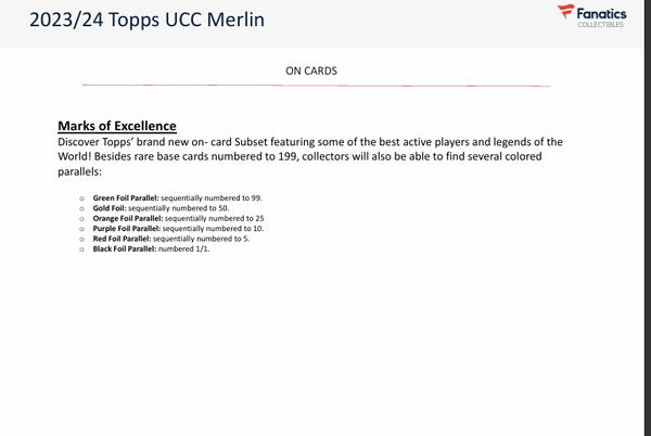 2023-24 Topps Merlin UEFA Club Competitions - Value Box