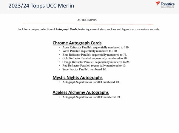 2023-24 Topps Merlin UEFA Club Competitions - Value Box