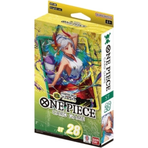 One Piece card game packaging with colorful design and character illustration