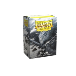 Dragon Shield Snow card sleeves packaging on a white background