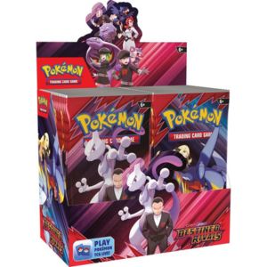 Pokémon trading card game packaging with characters on a white background