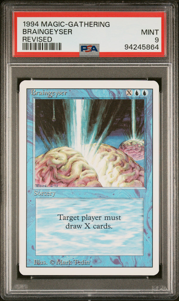 Magic The Gathering Revised Braingeyser PSA 9