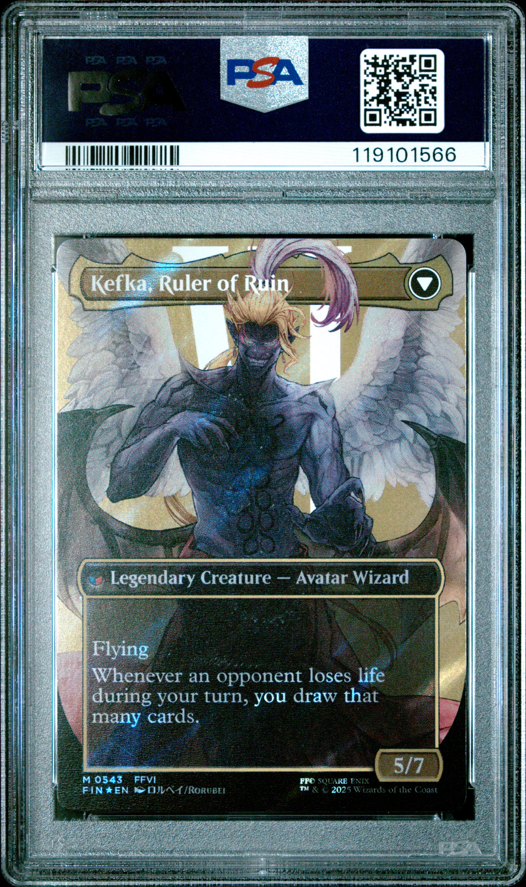 2025 MTG Final Fantasy Yuna, Grand Summoner #0216 – Borderless Surge Foil – PSA 10 Gem Mint