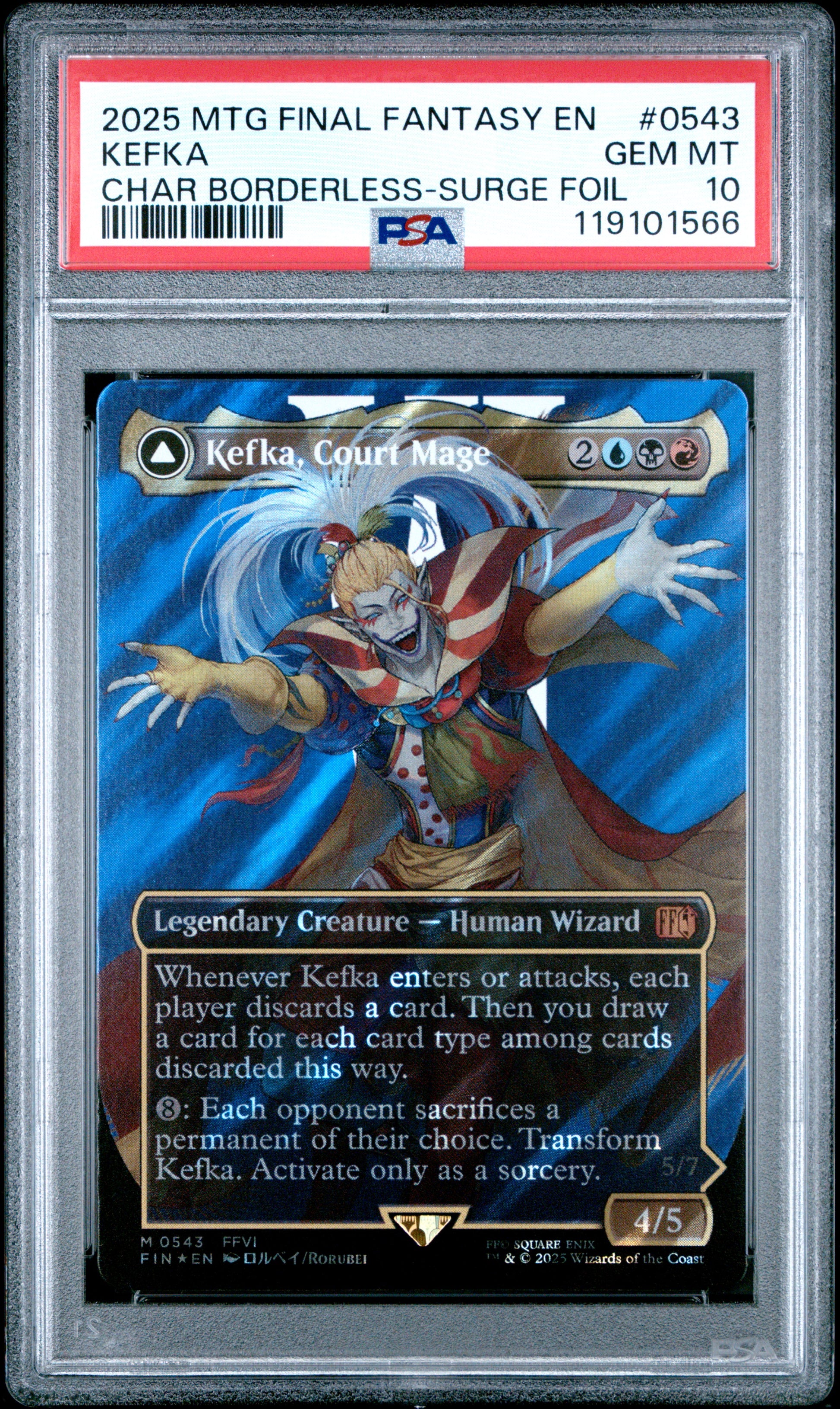 2025 MTG Final Fantasy Yuna, Grand Summoner #0216 – Borderless Surge Foil – PSA 10 Gem Mint