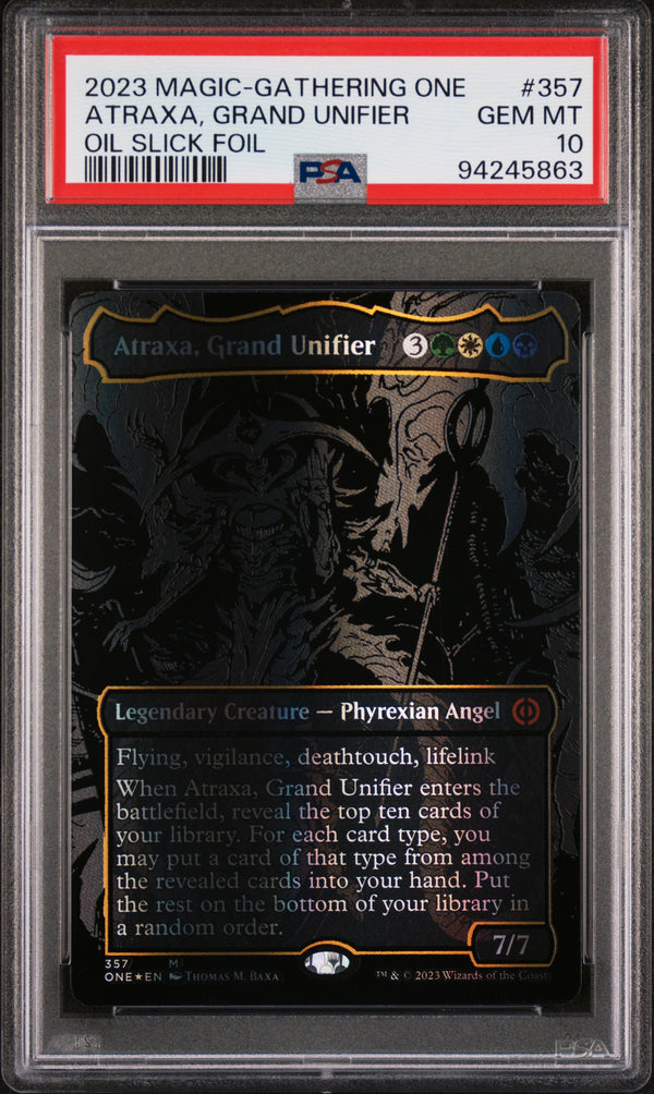 ATRAXA, GRAND UNIFIER PHYREXIA: ALL WILL BE ONE OIL SLICK FOIL PSA 10