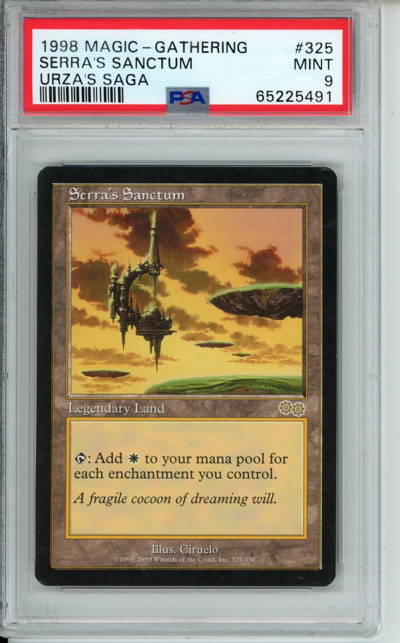 1998 MTG Serra’s Sanctum – Urza’s Saga – PSA 9 Mint