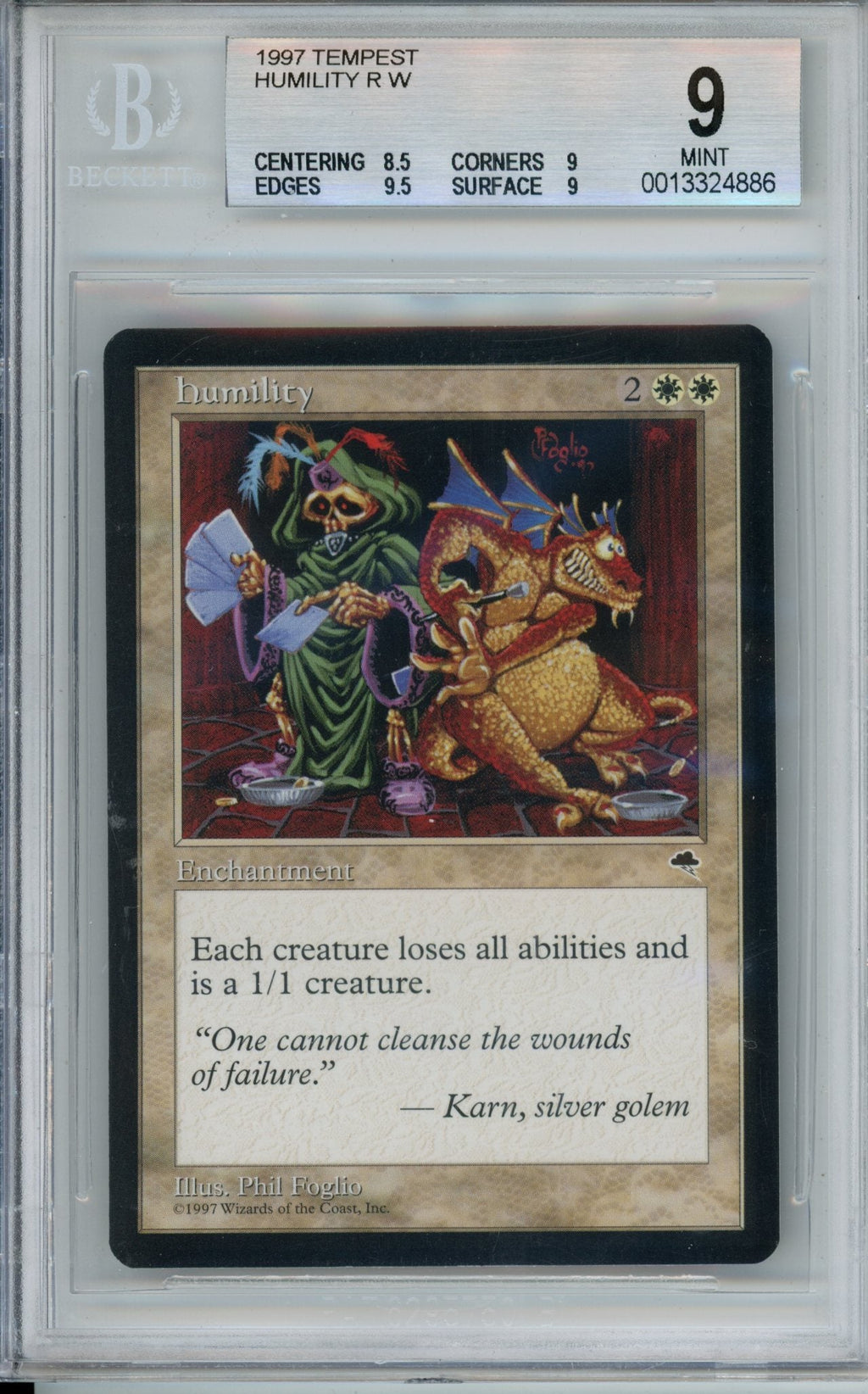 1997 MTG Humility – Tempest – BGS 9 Mint