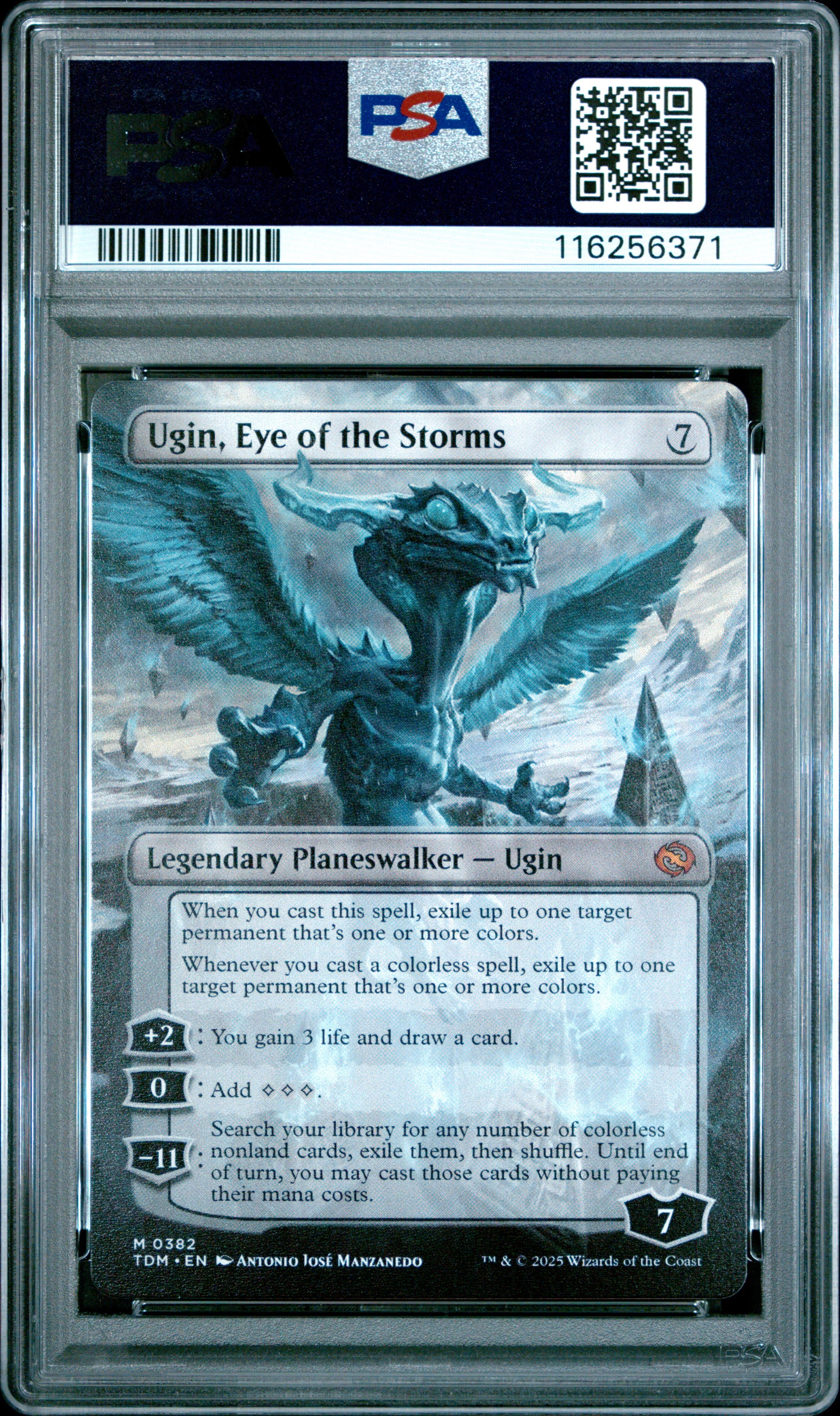 2025 MTG Tarkir: Dragonstorm #382 – Ugin, Eye of Storms Borderless – PSA 10 Gem Mint