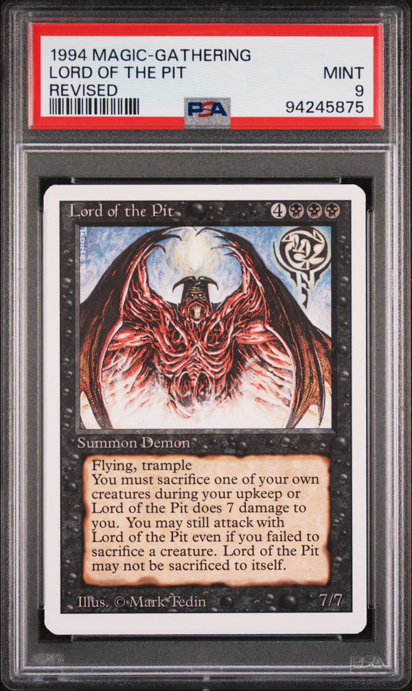 Magic The Gathering Revised Lord Of The Pit PSA 9