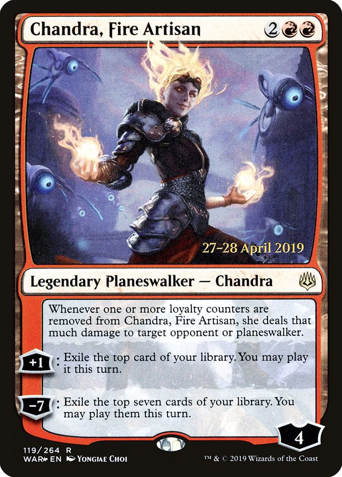 Chandra, Fire Artisan  [War of the Spark Prerelease Promos]