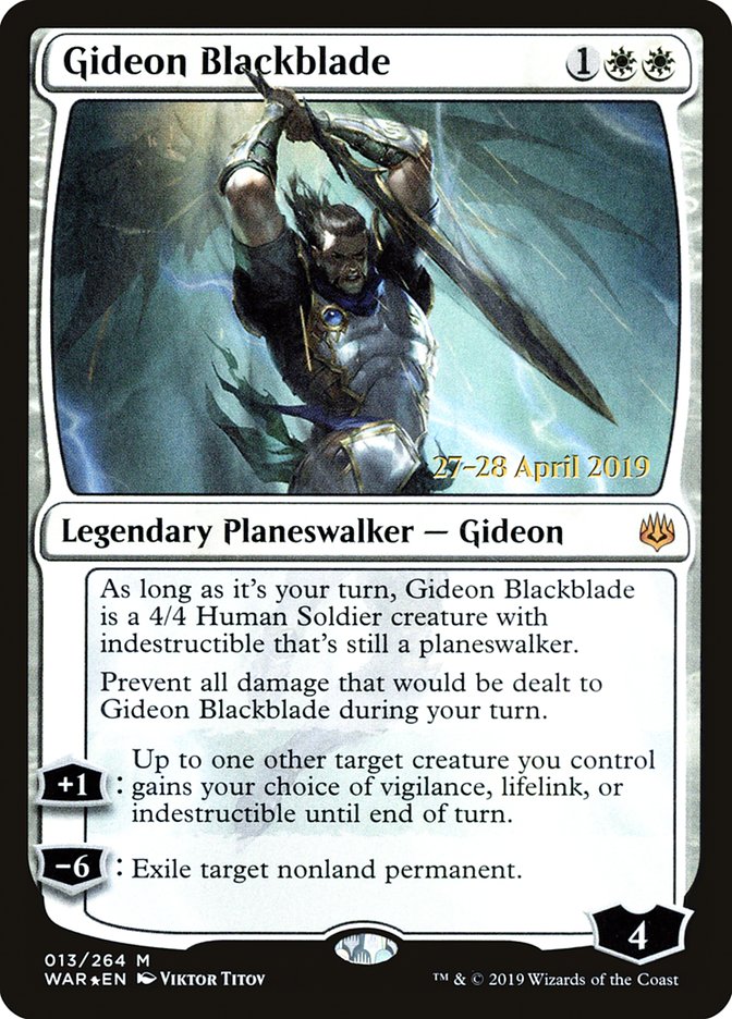 Gideon Blackblade  [War of the Spark Prerelease Promos]