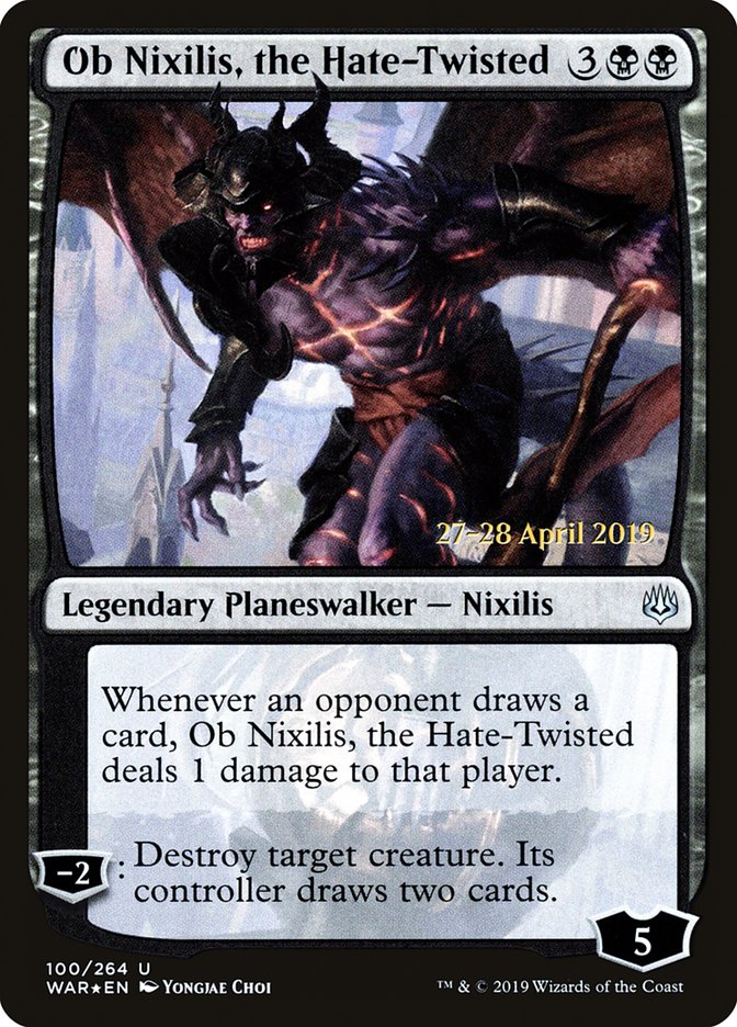 Ob Nixilis, the Hate-Twisted  [War of the Spark Prerelease Promos]