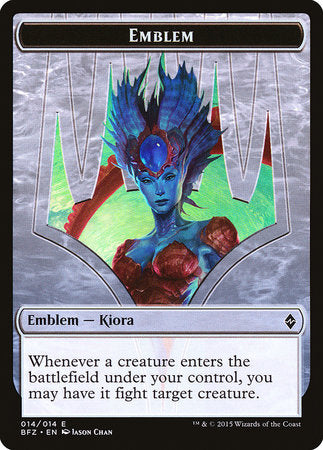Emblem - Kiora, Master of the Depths [Battle for Zendikar Tokens]