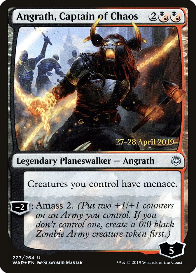 Angrath, Captain of Chaos  [War of the Spark Prerelease Promos]