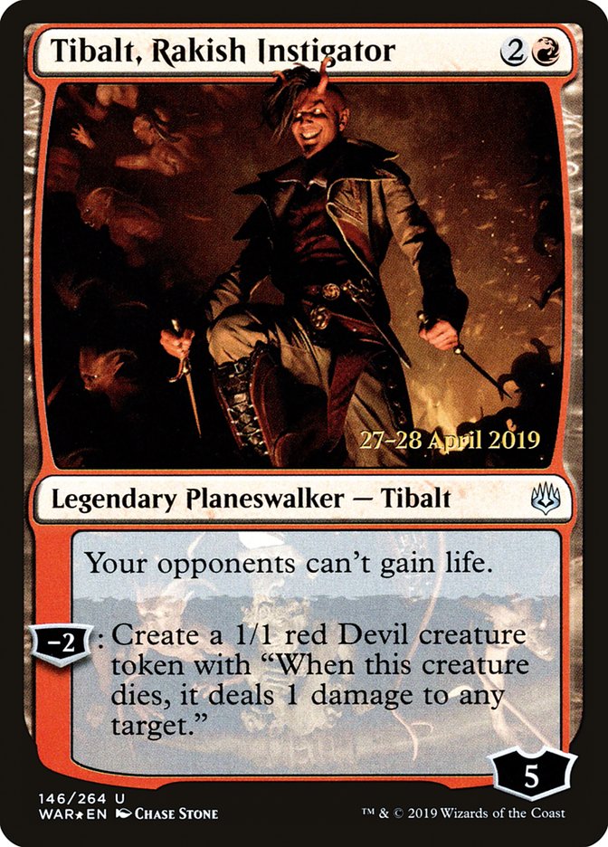 Tibalt, Rakish Instigator  [War of the Spark Prerelease Promos]